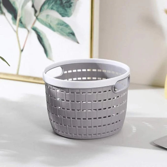 Mini Round Desktop Plastic Basket